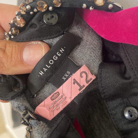 Halogen XXS petite cardigan with detachable trim - Picture 4 of 6